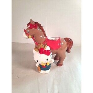 Hello Kitty X Blue Sky Western Cowgirl & Horse Ceramic Tea Light Holder